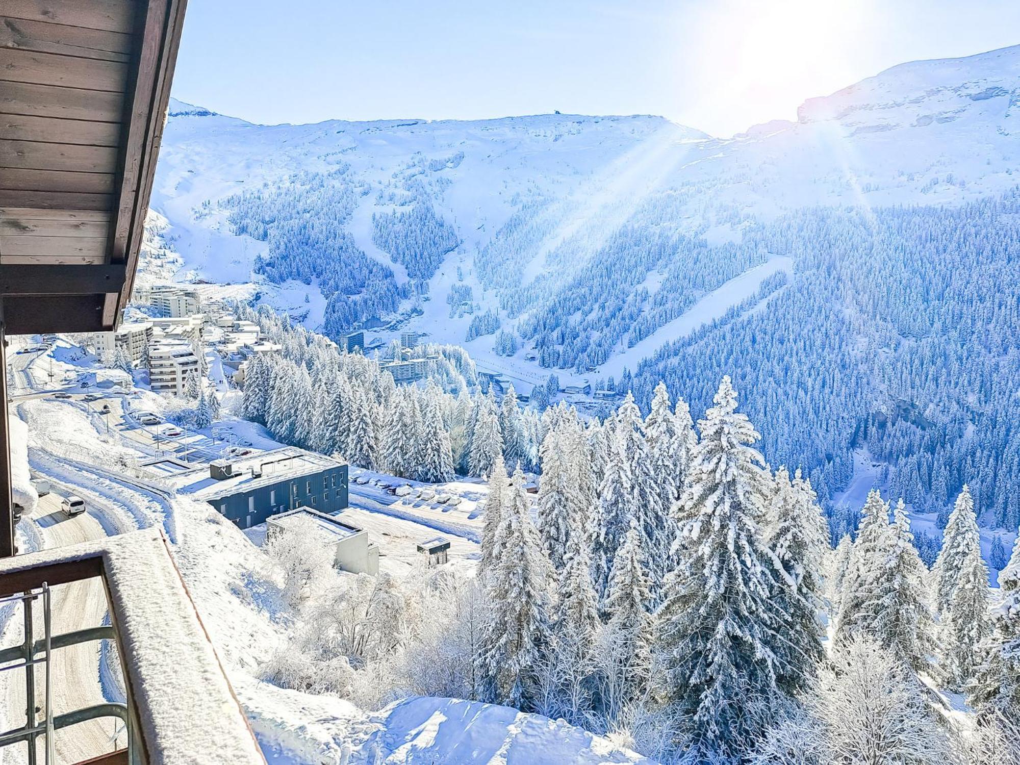 South Facing 2-Bed Apartment With Fireplace, Terrasses Deos Flaine Exterior foto